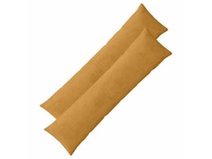 Lot de 2 housses de coussin almelo jaune 40 x 145 cm velours côtelé cf49394