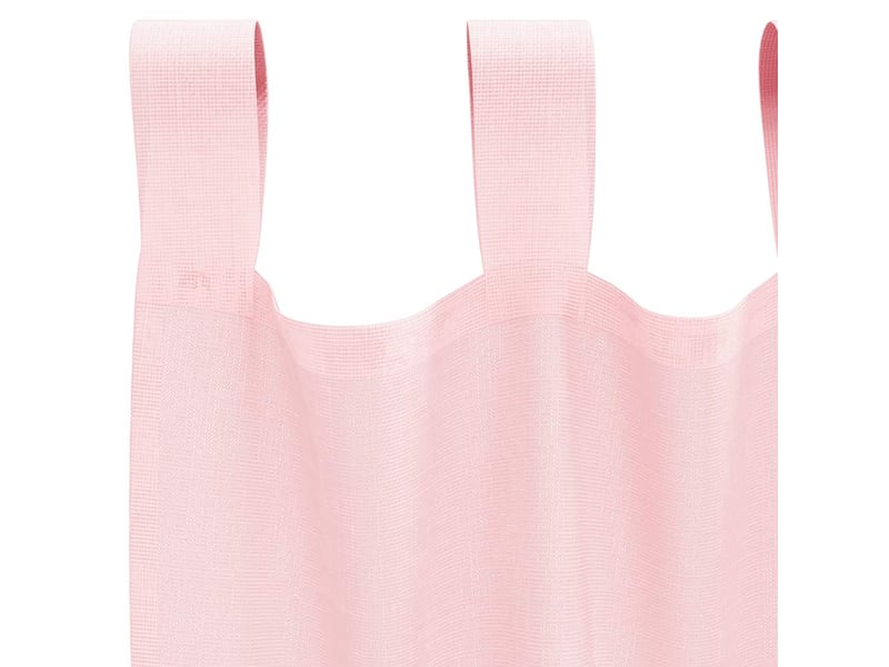  Lot de 2 rideaux en voile, voilages avec boucles rose clair 140x245 cm cf44318  - Conforama E