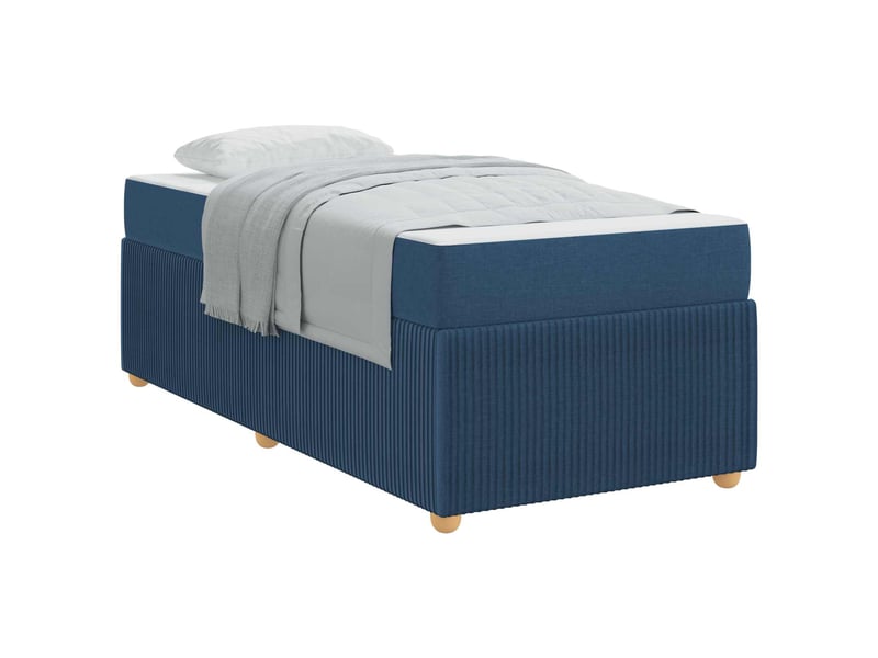  Lit simple- lit adulte -  cadre de lit bleu 90 x 190 cm tissu  - Conforama A