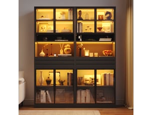 Vitrine coloris noir <strong>WISHDOR</strong> <strong></strong> - 160 cmx200 cm