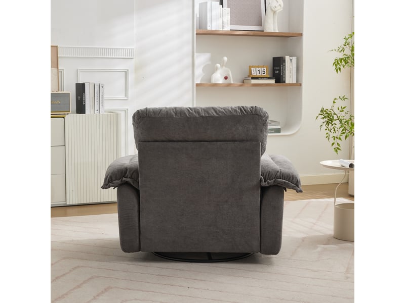  Canapé 1 place, canapé de salon, finition capitonnée, format surdimensionné, pour salon, chambre, pivotant à 360°, en chenille  - Conforama W
