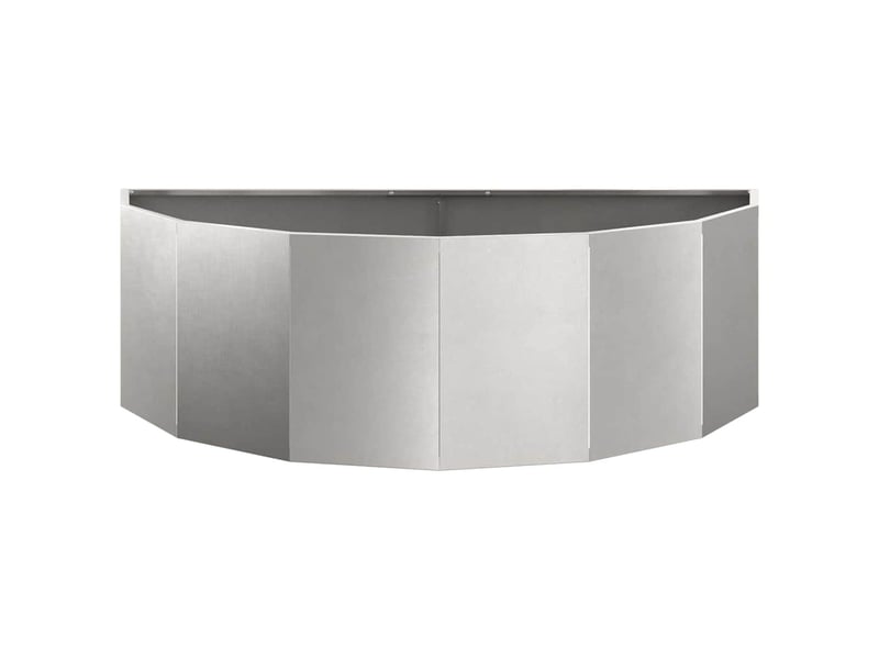  Jardinière - bac à fleurs argent 120 x 60 x 35 cm acier inoxydable  - Conforama E