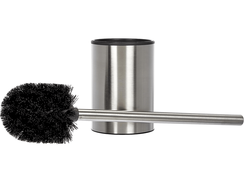  Brosse wc | acier inoxydable satiné | avec récipient intérieur | design moderne et facile à nettoyer | hygiène optimale | support inclus  - Conforama D