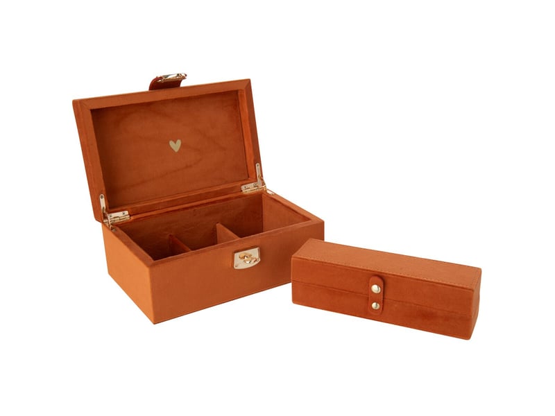  Boîte à bijoux à compartiments oto 21cm rouille  - Conforama C