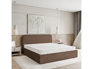 Lit coffre 140x200 cm <strong>MASSENO</strong>  <strong></strong> coloris marron