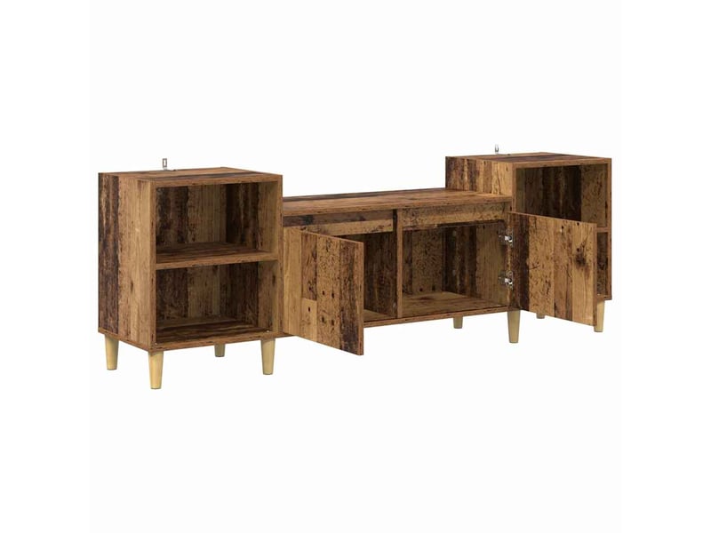  Meuble tv - banc tv - meuble de rangement 160 x 35 x 55 cm bois ancien bois d'ingénierie  - Conforama A