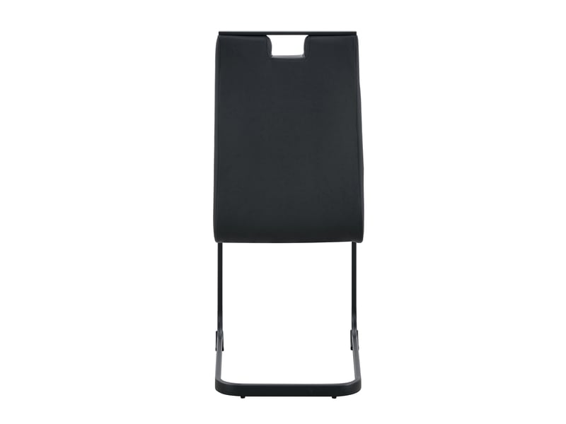  Lot de 2 chaises de salle à manger,52x40,5x98 cm,ergonomiques,pu,noir  - Conforama E