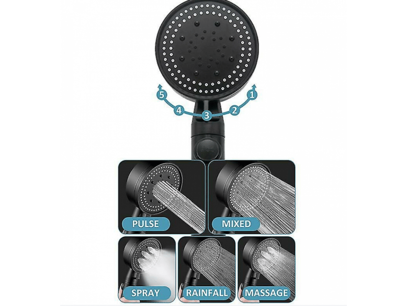  Ensemble d'accessoires de bain avec clé er réglable à 5 modes  - Conforama B