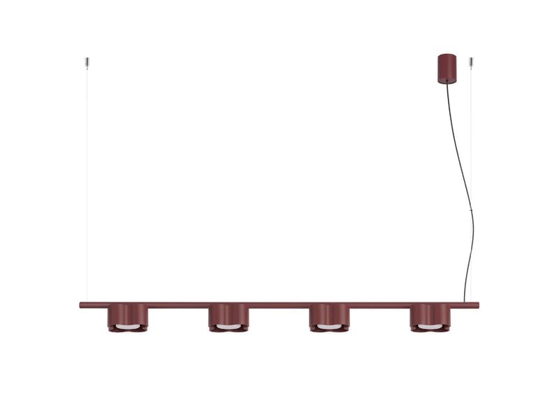  Lustre ovio 4 bordeaux gx53 aluminium moderne 208x122x12cm SL.3370 - Conforama A