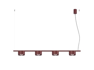 Lustre ovio 4 bordeaux gx53 aluminium moderne 208x122x12cm