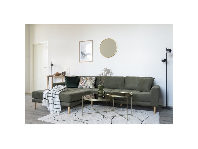 Roma-table basse acier couleur laiton et verre ø70cm  - Conforama B