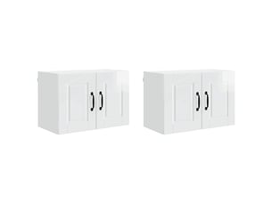 Meuble mural de cuisine, armoire de cuisine 2 pcs blanc brillant bois d'ingénierie shl5150