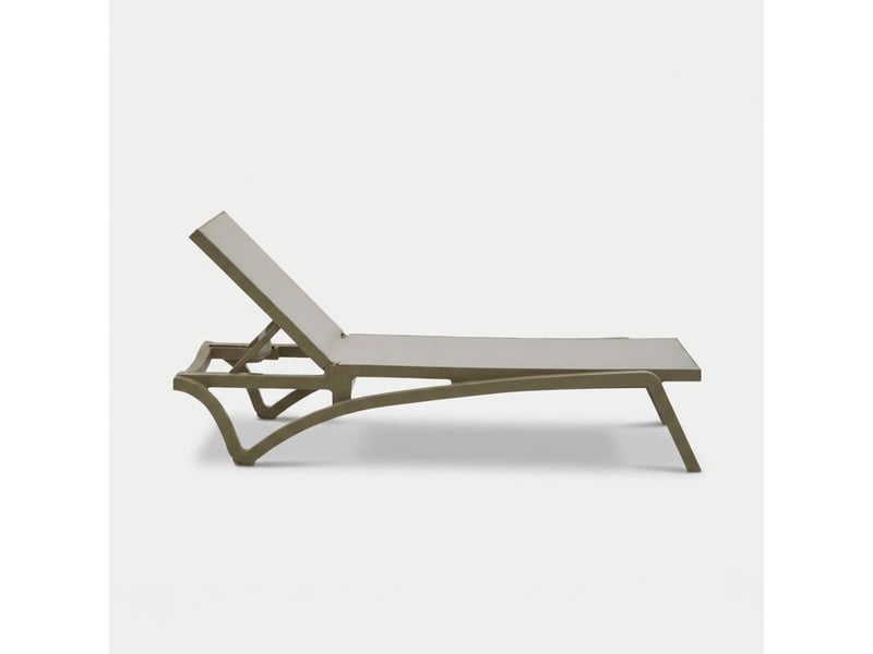 Bain de soleil empilable de jardin et piscine pantelleria - gris tourterelle - Conforama C