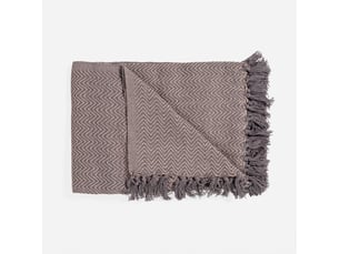 Plaid déco en coton hip - rose