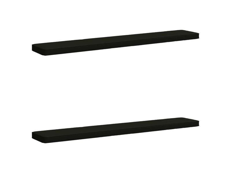  Lot de 2 coussins de banc, coussins d'assise vught 100 % polyester noir cf58486  - Conforama A
