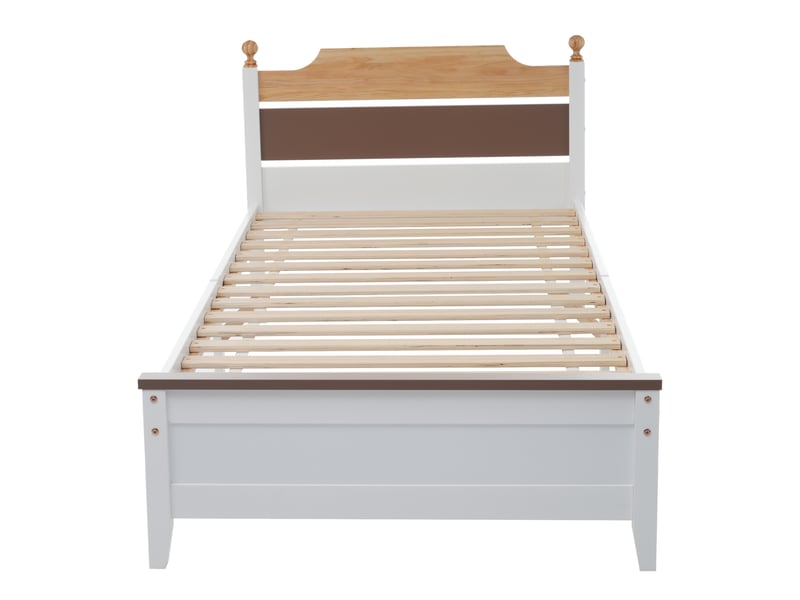  Lit simple 90x200cm coloris blanc lit enfant blanc - Conforama A