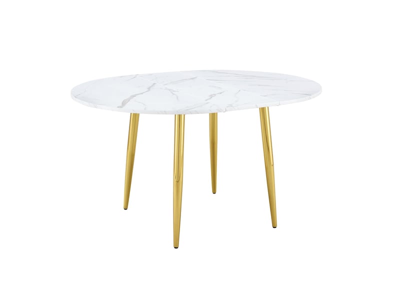  Table à manger extensible table de salle à manger plateau extensible rond extension en forme ovale  - Conforama A