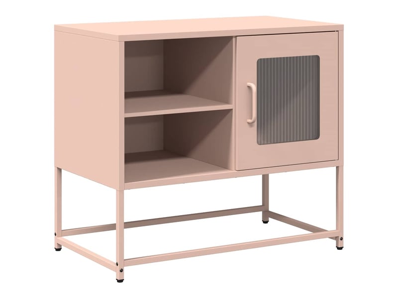  Meuble tv - banc tv - meuble de rangement rose 68x39x60,5 cm acier  - Conforama A