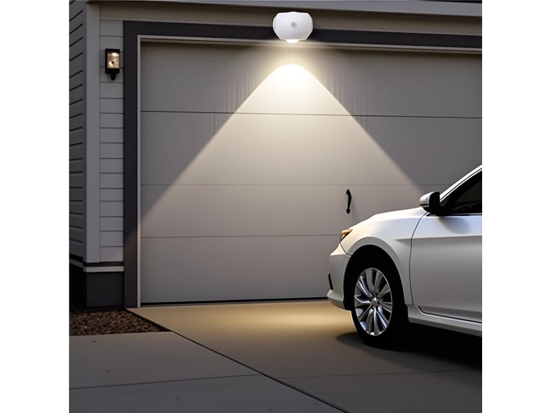  Projecteur led à détecteur de mouvement - éclairage de sécurité sans fil, piles, pour escalier, couloir, garage, entrée, blanc  - Conforama E