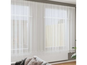 Rideau en dentelle, rideau ajouré, voilage blanc 220 x 750 cm polyester cf43731