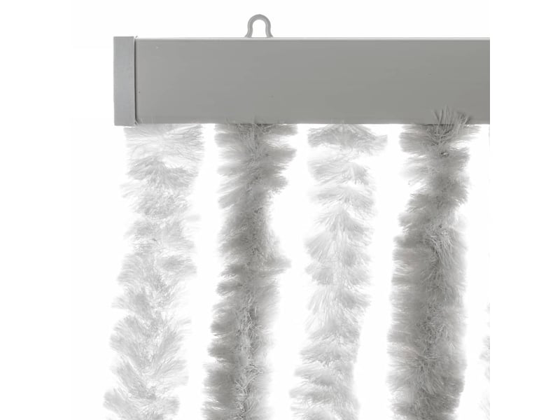  Rideau anti-mouches, moustiquaire gris clair et blanc 100x220 cm chenille cf43531  - Conforama D
