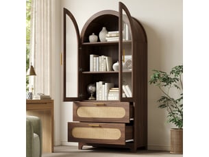 Vitrine coloris marron - 80 cmx175 cm