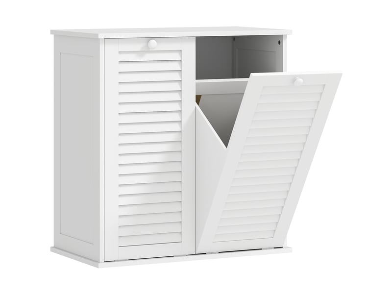 Meuble à linge salle de bain 2 paniers basculants evryae  - Conforama A