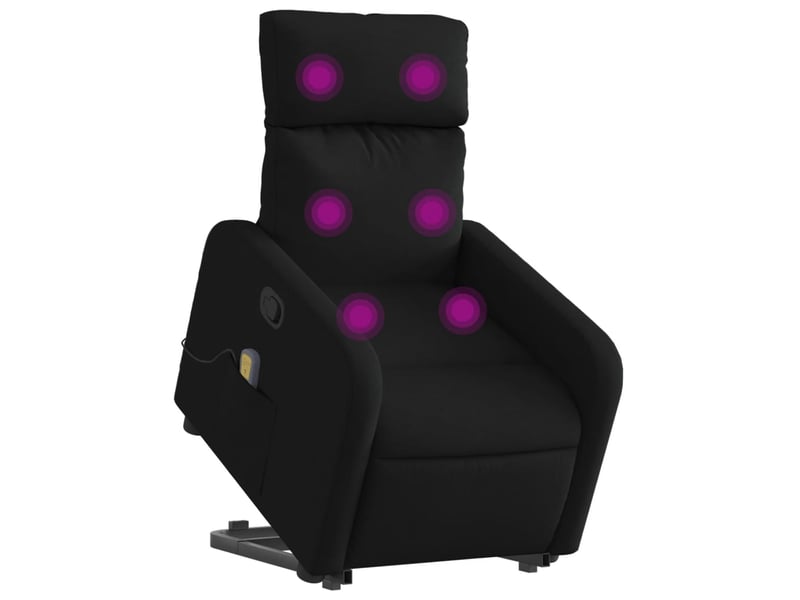 Fauteuil de massage inclinable, fauteuil relax noir tissu shl38920 - Conforama C