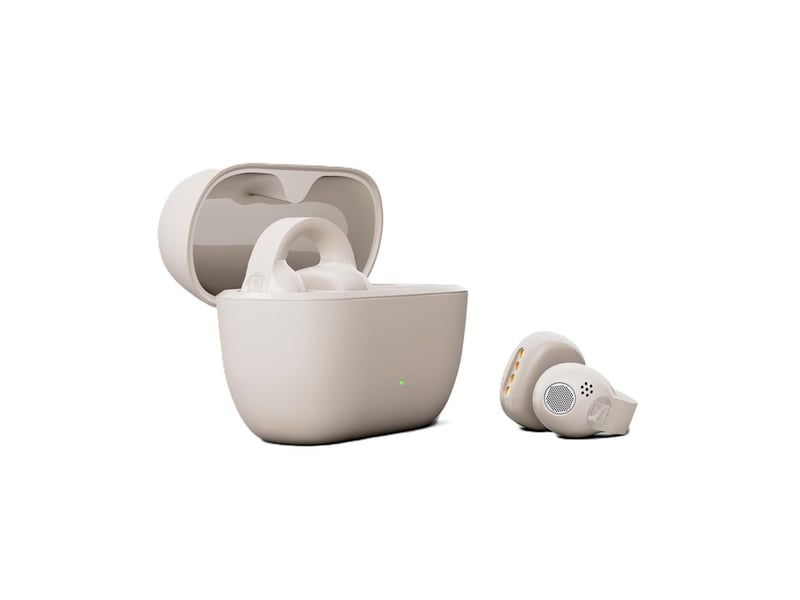  Ecouteurs true wireless avec boitier de charge accentum clip crème bluetooth 6.0 multipoint 1-23389338 - Conforama A