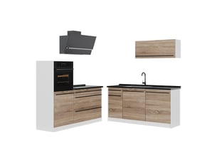 Vicco cuisine, sonomablanc, 160cm plan de travail anthracite