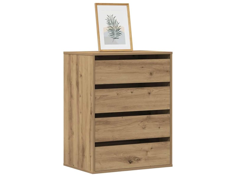  Commode chambre adulte, commode d'angle chêne artisanal 60x41x76 cm bois d'ingénierie  - Conforama C