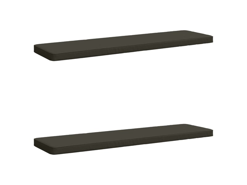  Lot de 2 coussins de banc, coussins d'assise vught 100 % polyester anthracite cf57763  - Conforama A