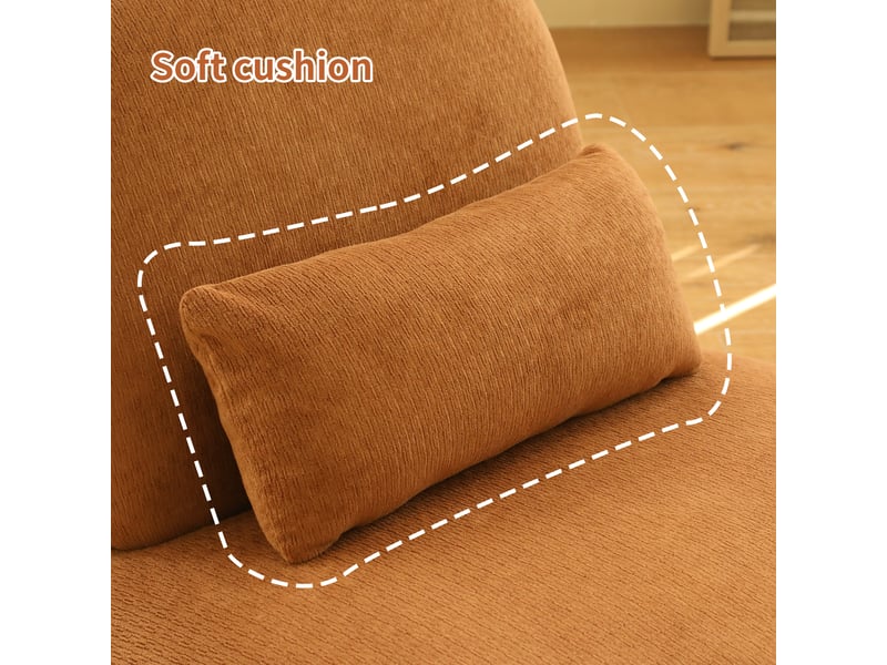  Fauteuil de lecture sans accoudoirs en tissu, pieds en bois massif  - Conforama W