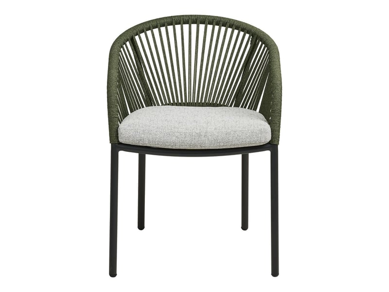  Lot de 2 fauteuils de jardin vert en acier et corde - noalia NOALIA - Conforama E