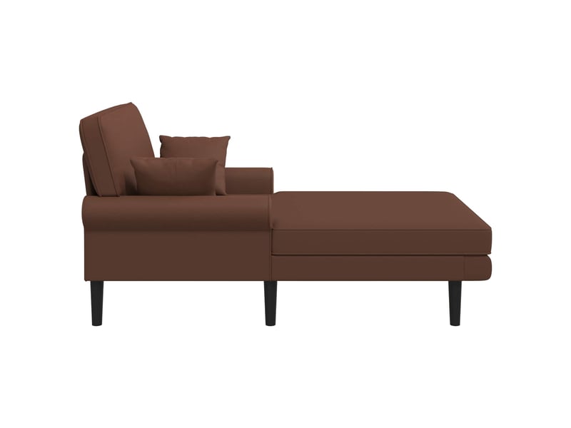  Chaise longue, chaise de salon marron simili cuir cf28604  - Conforama C