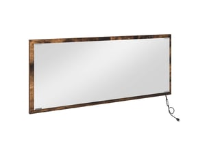 Miroir de salle de bain, miroir de toilette chêne fumé 90 x 8,5 x 37 cm bois d'ingénierie cf62658