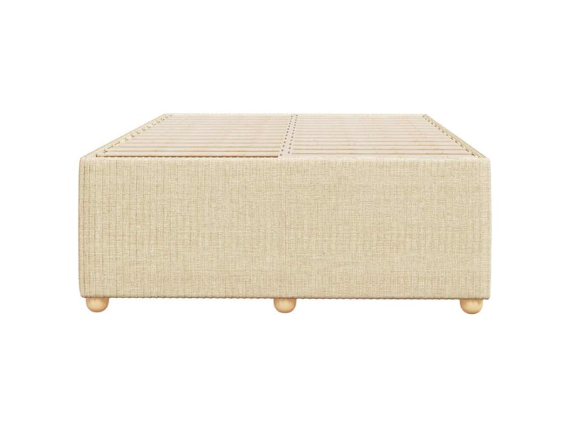  Lit double- lit adulte -  cadre de lit sans matelas crème 120x190 cm tissu  - Conforama C