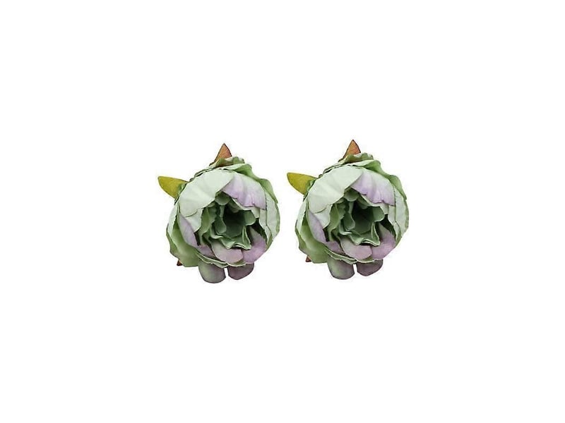  Lot de 2 têtes de pivoines artificielles pour mariage, loisirs créatifs, décoration de bureau.vert  - Conforama A
