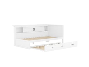 Lit banquette 90x200 cm coloris blanc