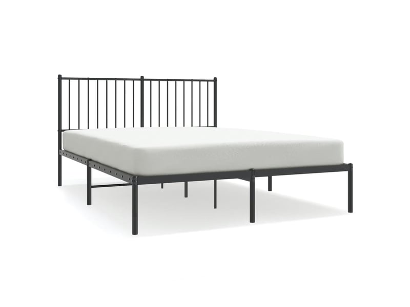  Lit double- lit adulte -  cadre de lit métal sans matelas avec tête de lit noir 140x190cm  - Conforama A