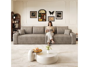 Canapé droit fixe  Seren Glow 2 places Polyester marron