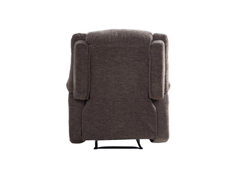  Fauteuil relax gris avec massage électrique, chauffage, dossier inclinable et poches latérales  - Conforama D