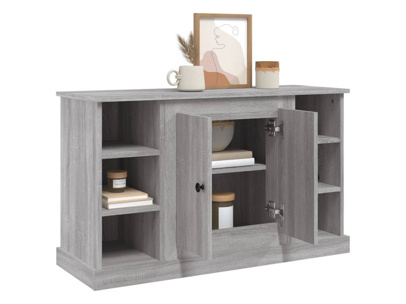  Buffet - bahut - meuble de rangement sonoma gris 100x35,5x60 cm bois d'ingénierie  - Conforama E