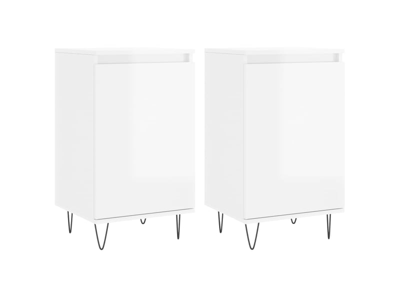  Buffets 2 pcs - bahut - meuble de rangement blanc brillant 40x35x70 cm bois d'ingénierie  - Conforama A