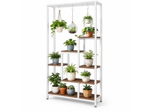 Bibliotheque coloris beige 7 étagère(s) DESVIAE - 30 cm x 180 cm
