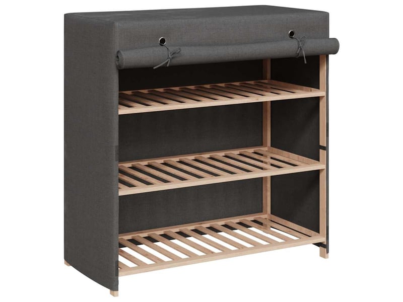  Meuble à chaussure | armoire à chaussures avec housse gris 79x40x80 cm  tissu  - Conforama A