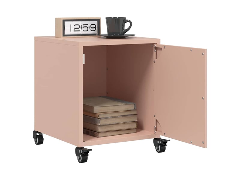  Table de chevet - cabinet de chevet - table de nuit rose 36x38,5x43,5 cm acier  - Conforama D