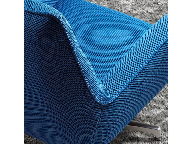  Fauteuil pivotant tissu maille mesh 3d bleu pied métal - rivoli RIVOLI - Conforama D