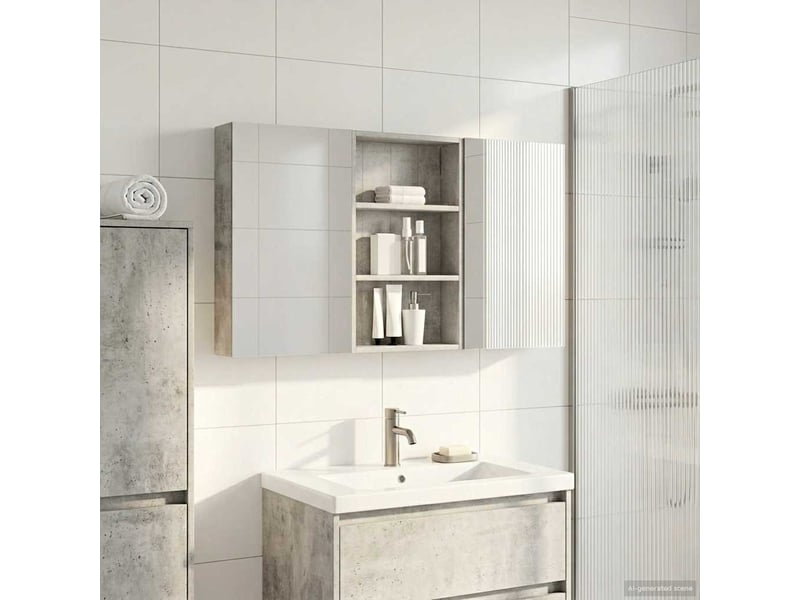 Ensemble de meubles de salle de bain 3 pcs 120x10.5x60.5 cm shl9422 - Conforama B