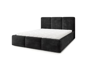 Lit coffre 180x200 cm <strong>MASSENO</strong> <strong></strong> coloris noir